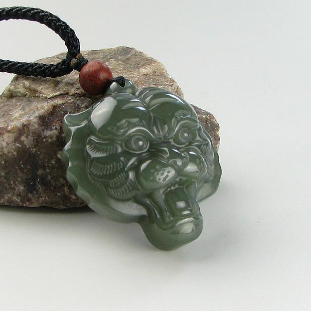 Hetian Jade Lion-Shaped Pendant