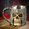 Striking Skull Viking Warrior Beer Mug