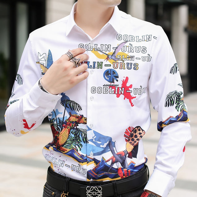 Men Fashion Digital Printed Shirt