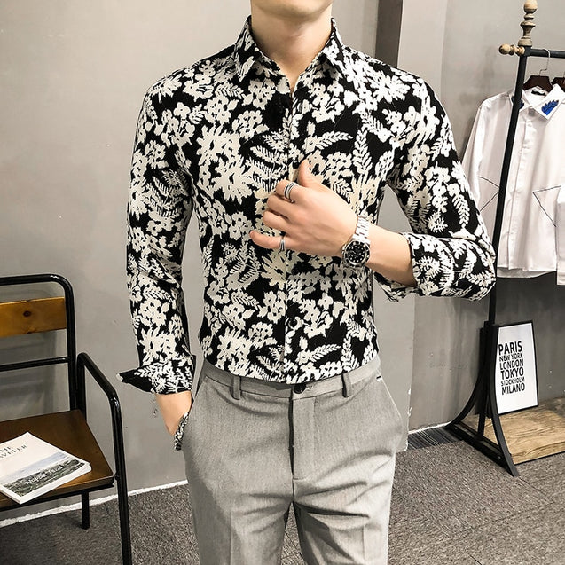 Men's Floral Soft Comfort Formal Shirt