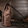 Crazy Horse Cowhide Men Backpack Genuine Leather Vintage Daypack