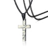 Army Camouflage Print Cross Pendant Necklace for Men