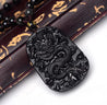Black Obsidian Carved Dragon pendant Necklace