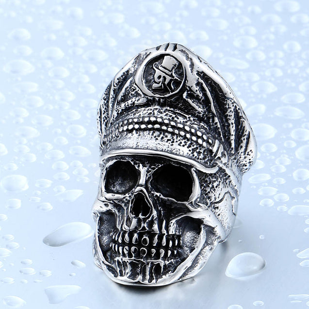 Legion Officer Punk Skull Ring