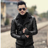 Men's Black Camouflage fur Collar casual jacket