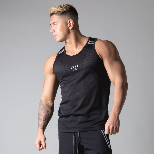 Men's Polyester Gym Fitness Tank Tops