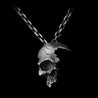 Broken Half Face Skull Pendant Necklace