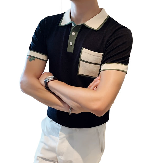 Men's Knitted Summer Polo Shirts