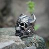 Stainless Steel Viking Warrior Skull Rings