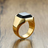 Dignified Black Carnelian Signet Ring for Men