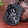 Wolf Obsidian Necklace