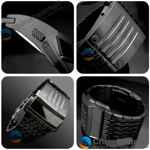 Stainless Steel LED Luxury Wrist Watch