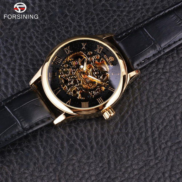 Mechanical Wristwatches With Leather Strap