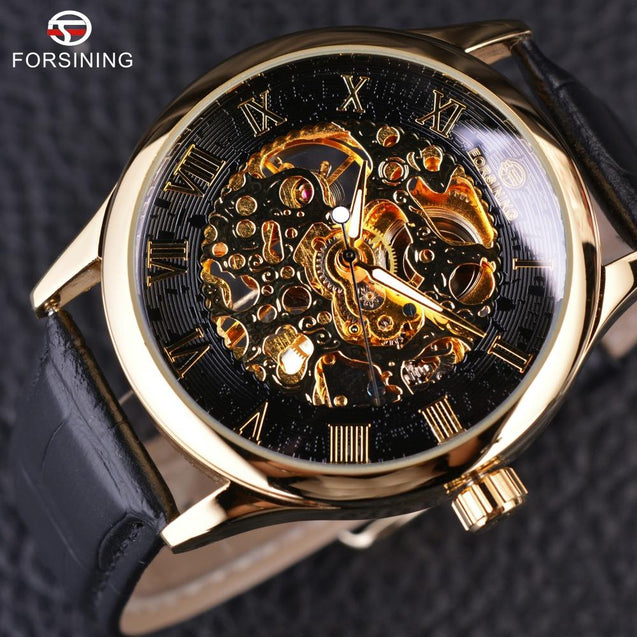 Mechanical Wristwatches With Leather Strap