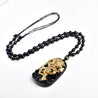 Black Obsidian Dragon Pendant Necklace