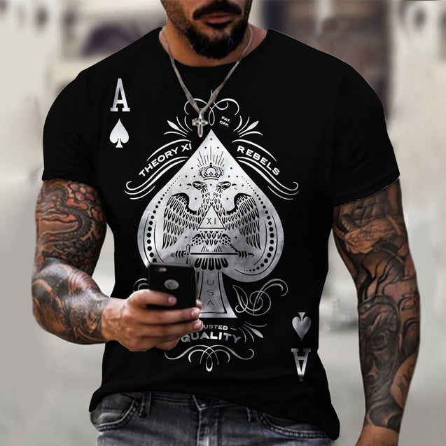 Men Funny Poker Style Fashion T-Shirt