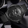 Black Military-Inspired Skull Watch