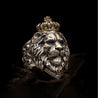 Lion Head Ring With Iced Out Crown.