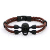 Braided Leather Skull Head Bracelet [ 4 Variation ]