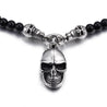 Beaded Skull Head Necklace