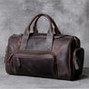 45cm Genuine Leather Men's Travel Duffle bag