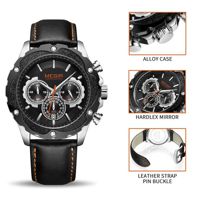 Luxury Quartz Chronograph WristWatch