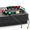 Mens Beaded Bracelet With Lace-Up Clasp