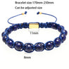 Mens Beaded Bracelet With Lace-Up Clasp