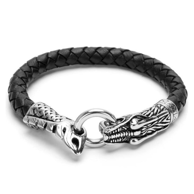 Snake Head Leather Bracelet