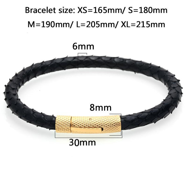 Python Snakeskin Leather Bracelet [ 3 Variation ]