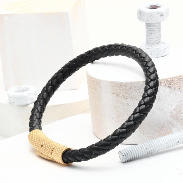Casual Braided Leather Bracelet [ 3 Color ]