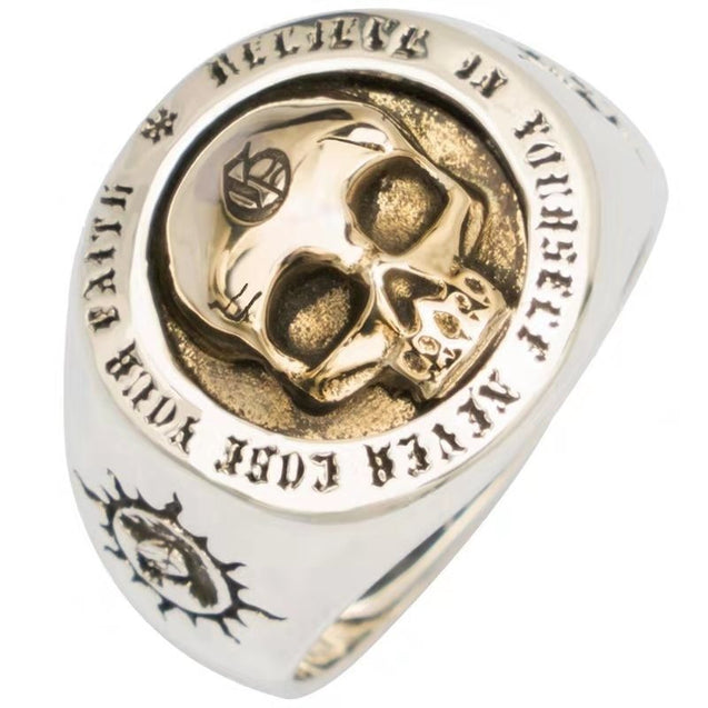 Men's Skull Ring Steam Punk Hip Hop Rock Biker Rings Stainless Steel Rings Jewelry