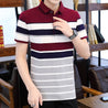 Men's Pure Cotton Striped Polo Shirts
