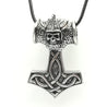 Men's Thor Hammer Stainless Viking Skull Necklace