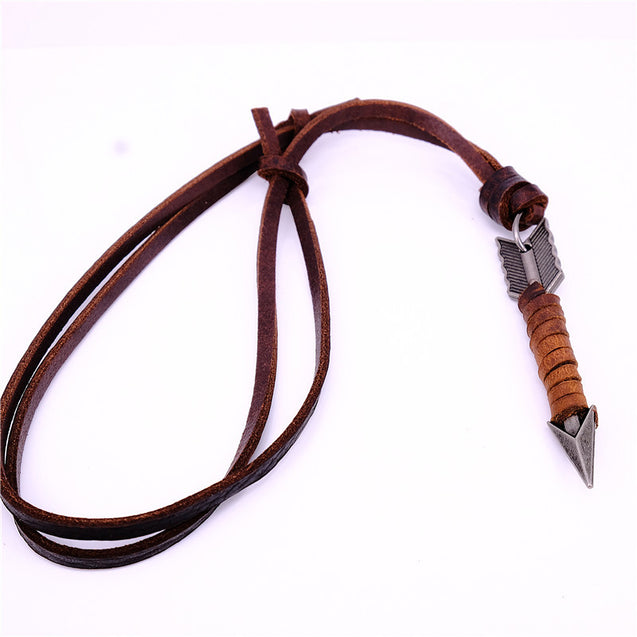 Adjustable Genuine Leather Men Necklaces With Pendants