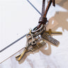 Leather Necklace With Scissors & Comb Pendant Barbershop Hairdresser Jewelry