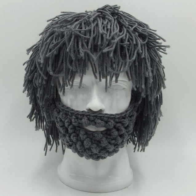 Knitted Beard Beanie Hat