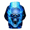 Blue Skull 3D Hoodie