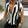 Men's Short Sleeve Vertical Stripes Shirt
