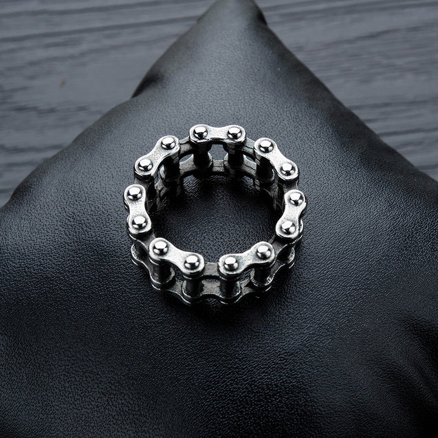 Oxidised Stainless Steel Bike Chain Ring
