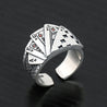 Playing Card Resizable Ring Stainless Steel Poker Ring For Men's