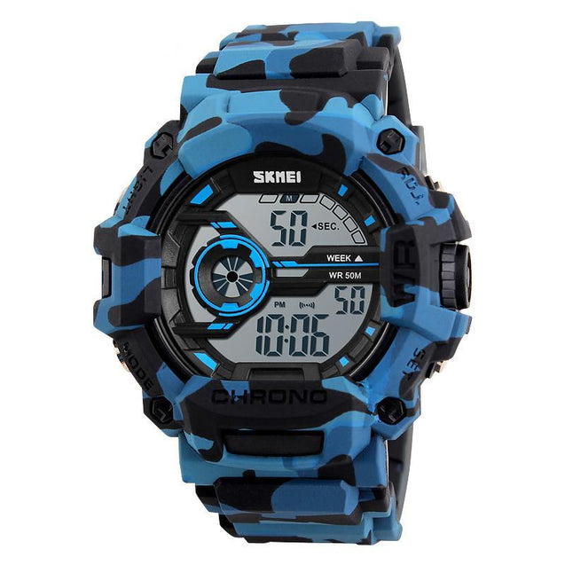 Sports Camo Watches - Waterproof Blue Camouflage Watch