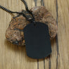 Camo Dog Tag Pendant Necklace With Blue CZ for Men
