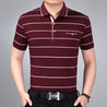 Men's Striped Breathable Polo Shirts