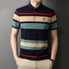 Men's Striped Embroidery Polo Shirts