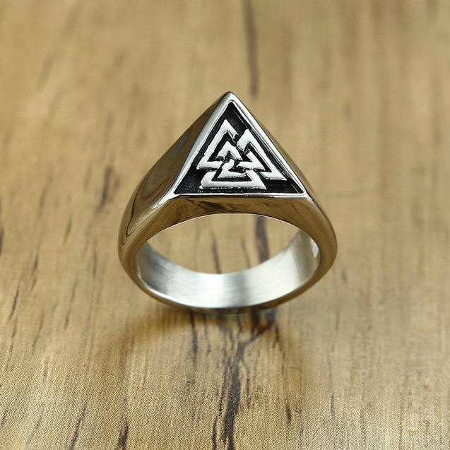 Triangle Viking Signet Ring for Men