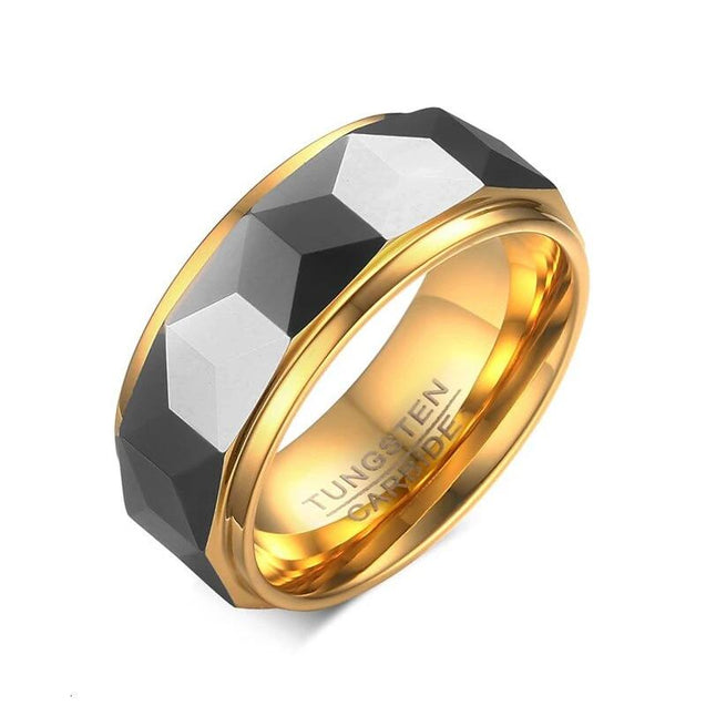 8mm Rhombus Tungsten Ring for Men