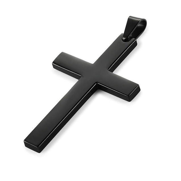 Cross Pendant Necklace for Men available in Black, Gold & Silver Color