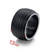 Black Steel Men's Tire Design Ring
