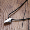 Pure Tungsten Carbide Rhombus Necklaces Pendants 18" Rope Chain